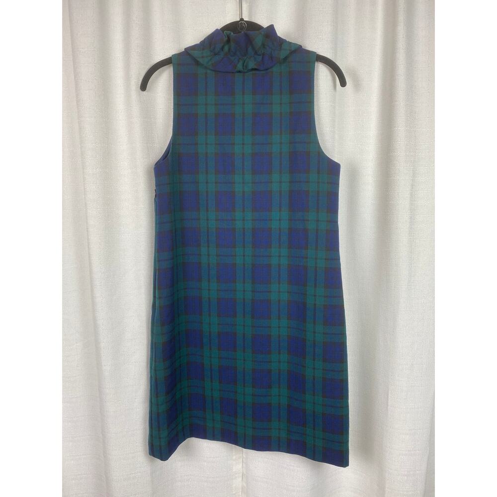 Vineyard Vines Blackwatch Plaid Meredith Ruffle Neck Shift Dress Sz.2 NWT - Picture 12 of 16